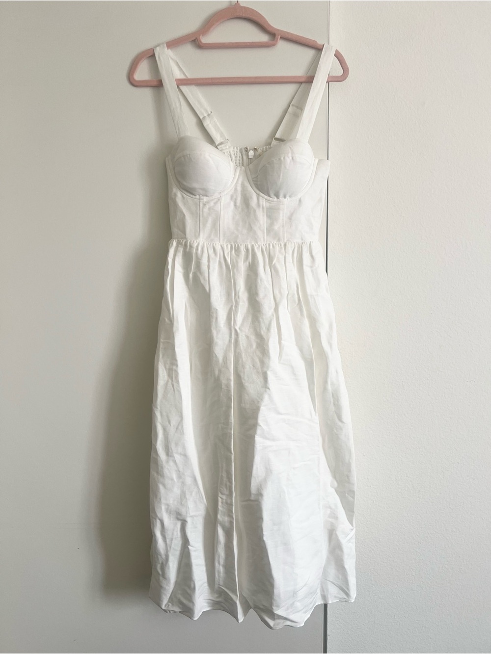 NWT! L'Agence Tiani Bustier Linen-Blend Dress - Picture 12 of 13